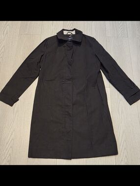 GAP Black Long Trench Coat